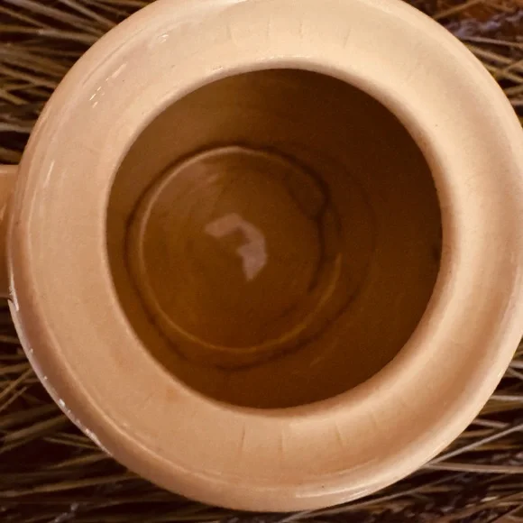 VTG MCM Oxford Stoneware Two-Tone Gloss Ceramic Teapot Farmhouse Cottage Core - Picture 8 of 8